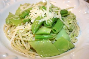Garlic scapes served