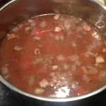 Lentil tomatoes added