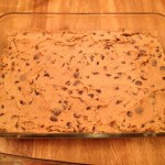 Choc chip bars in the pan