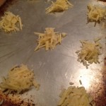 Cheese crackers ready for oven